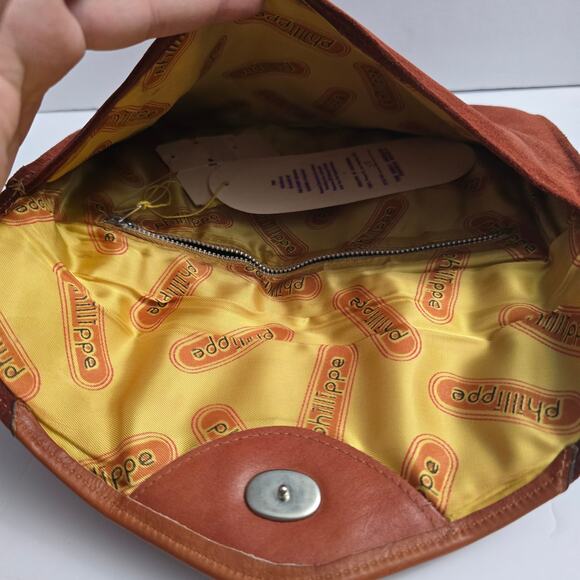 Phillippe Suede Clutch Bag – Vintage, Deadstock, 70s Style, Made in USA - Picture 3 of 10